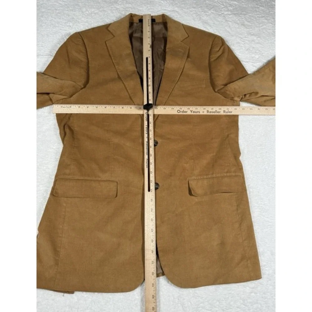 Alan Flusser Mens Sport Blazer 42L Chore Coat Corduroy Copper‎ Cotton Jacket